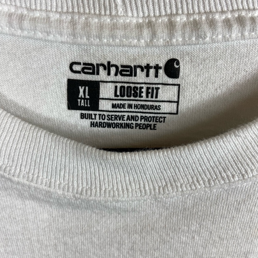 Carhartt Men's Pocket Tee Loose Fit XL Tall Set of Two Shirts 1 Black 1 White - Picture 4 of 13